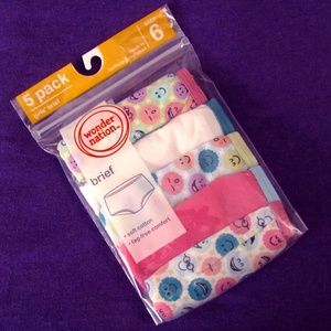 NIP Emoji Underwear 5 Pack, Size 6